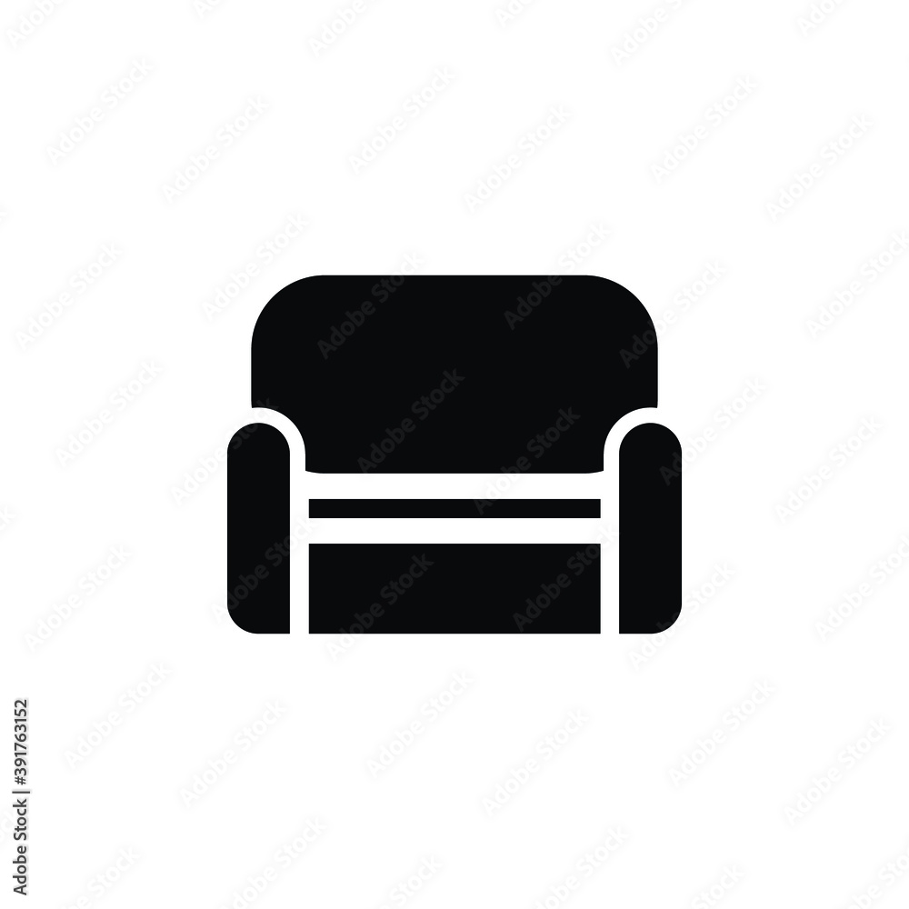 Couch icon vector icon on white background. Couch icon vector icon on white background.