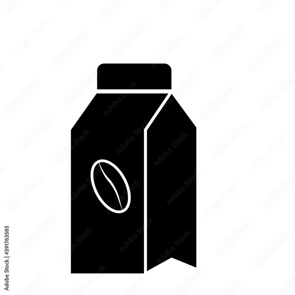 Coffee beans bag. flat outline icon illustration isolated on white background. Coffee beans bag. flat outline icon illustration isolated on white background.