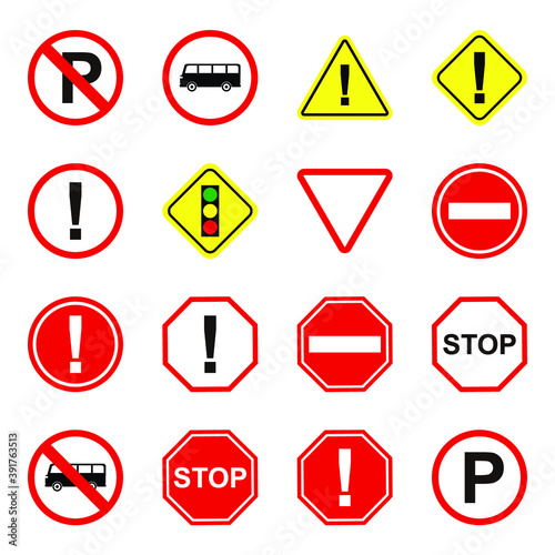 Free Download set of traffic signs - GFXLoad