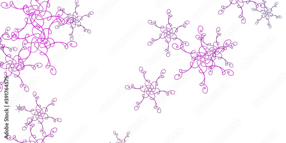 Light Purple vector template with curved lines.