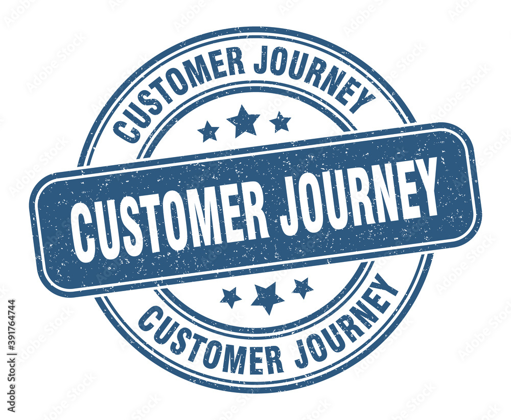 customer journey stamp. customer journey label. round grunge sign