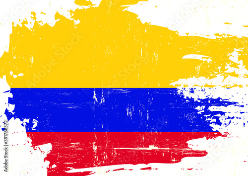 Colombian scratched flag. A colombian grunge flag for you 