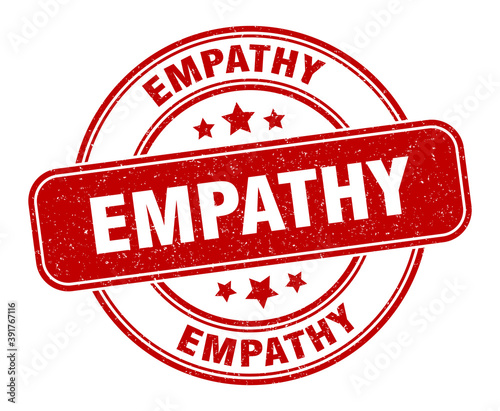 empathy stamp. empathy label. round grunge sign