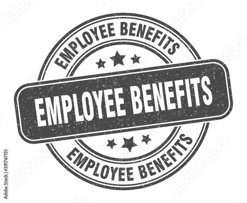 employee benefits stamp. employee benefits label. round grunge sign
