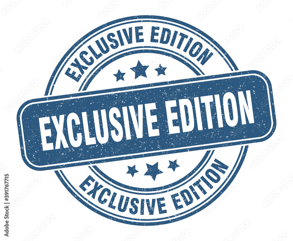 Obraz premium exclusive edition stamp. exclusive edition label. round grunge sign