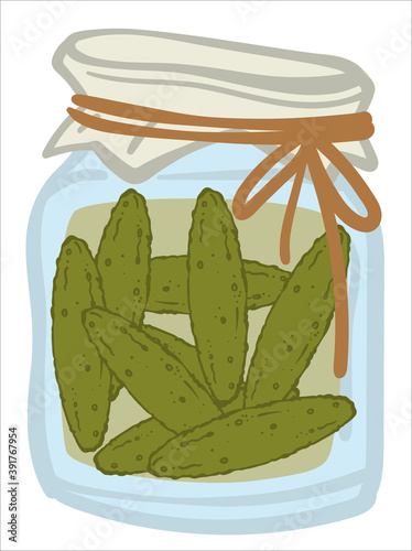 Pickled onions in jar, preserved healthy food