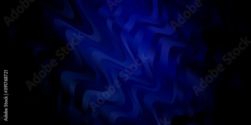 Dark BLUE vector template with curved lines.