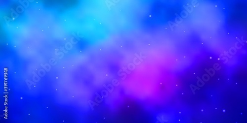 Light Blue, Red vector background with colorful stars. © Guskova