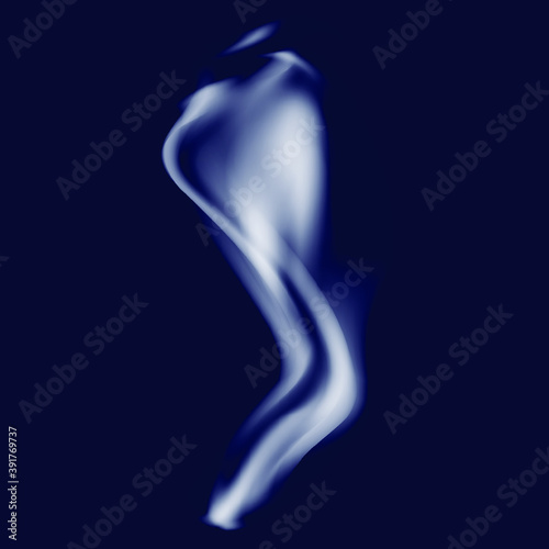 Gray smoke on blue fon