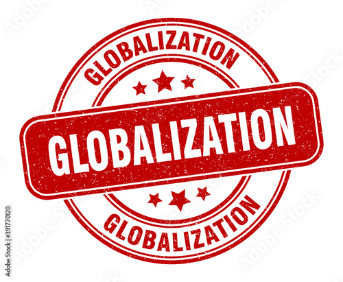 globalization stamp. globalization label. round grunge sign
