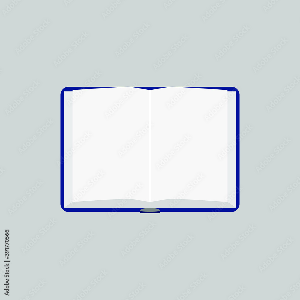 Open book icon in flat Open book icon in flat