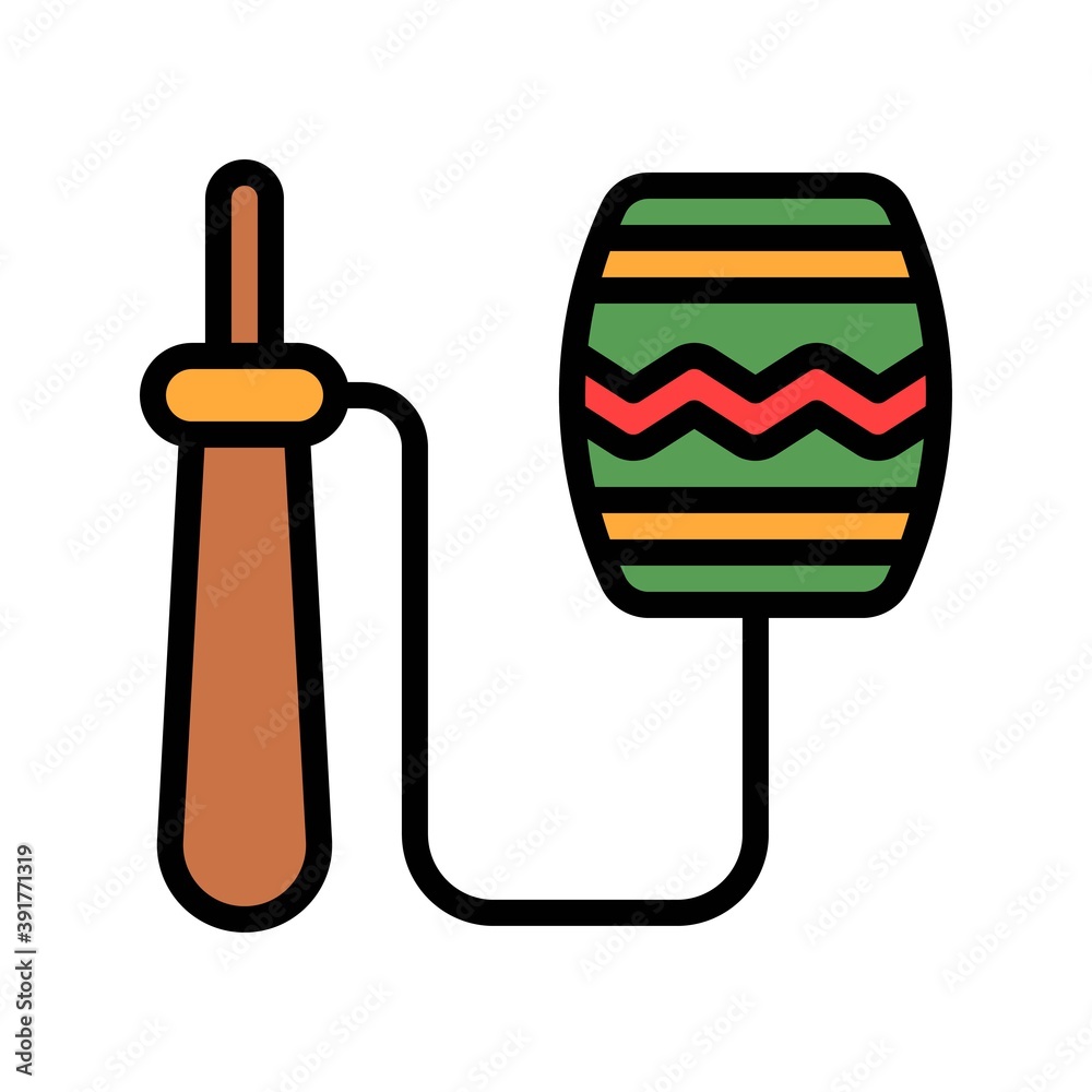 dia de los or muertos related muertos celebration balero vector with editable stroke,