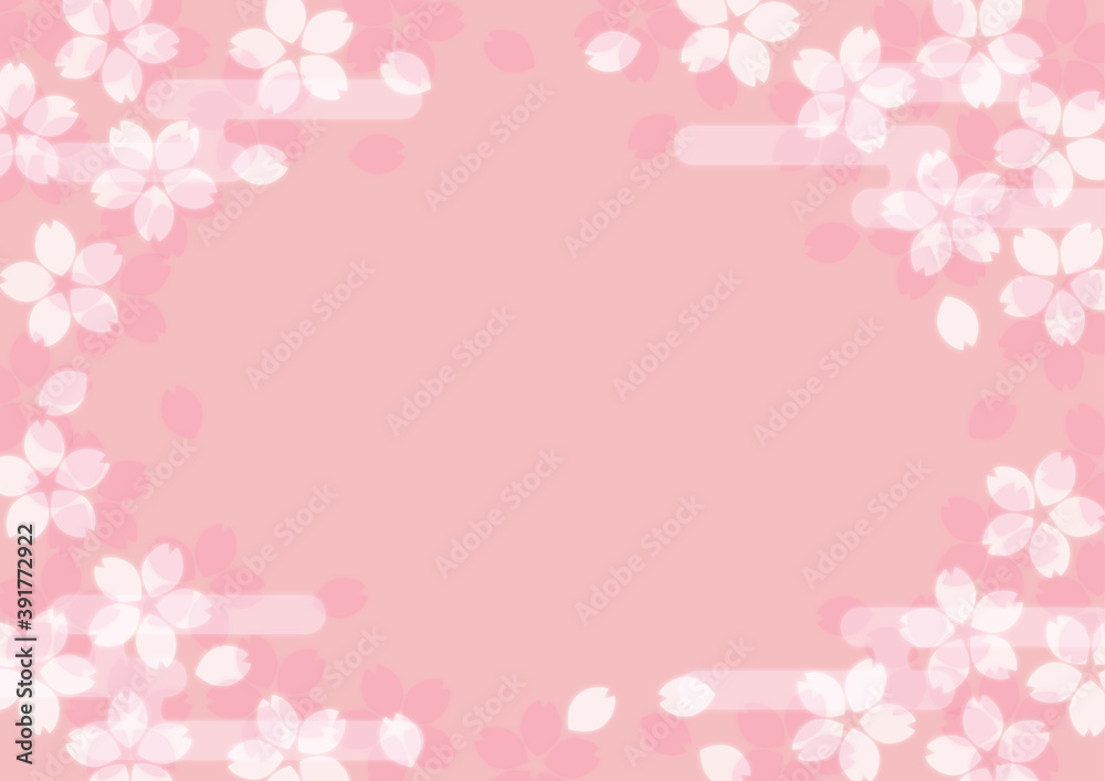 和風桜の背景