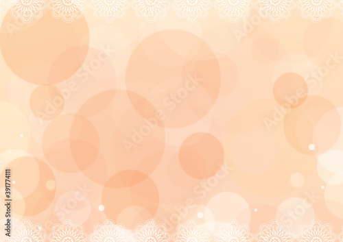 ほわほわした光の背景　オレンジ　レース