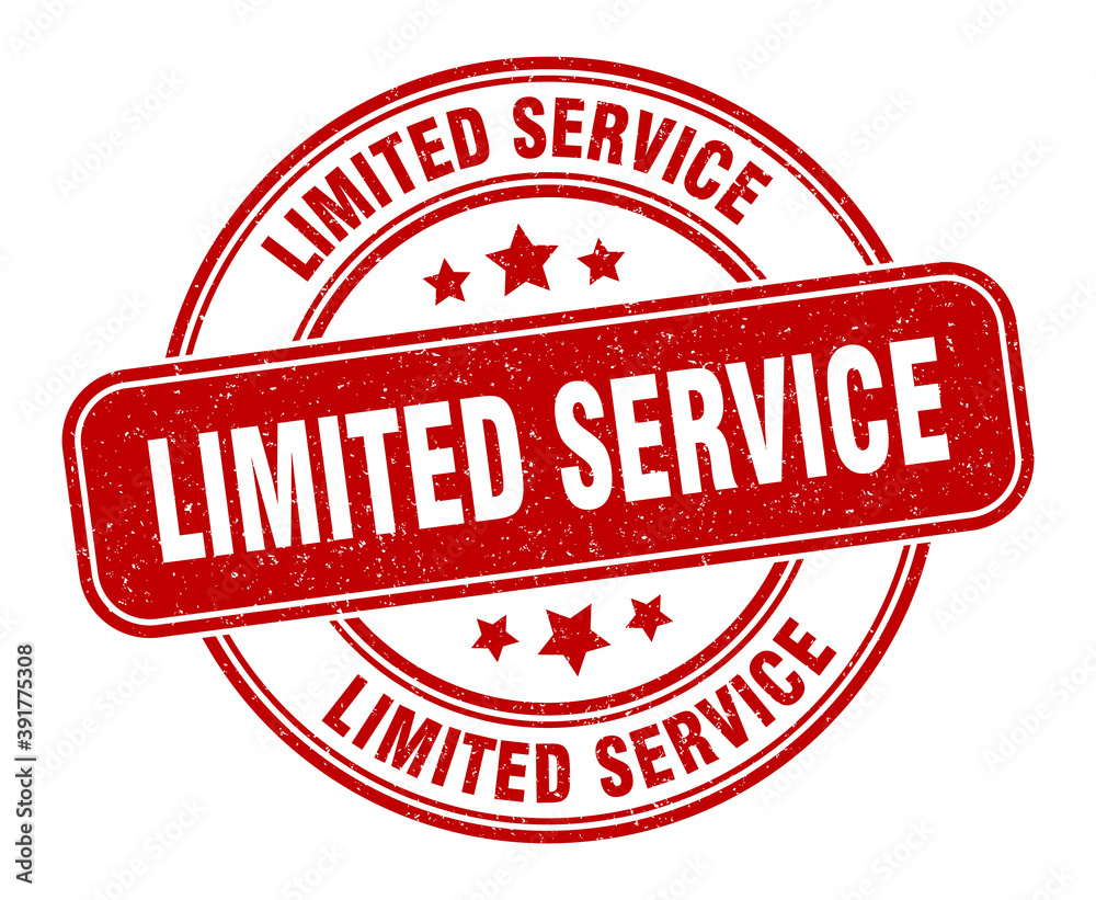 limited service stamp. limited service label. round grunge sign limited service stamp. limited service label. round grunge sign