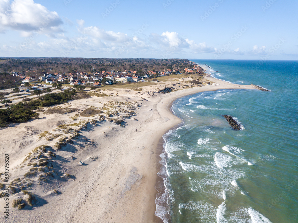 Liseleje Beach in North Zealand, Denmark