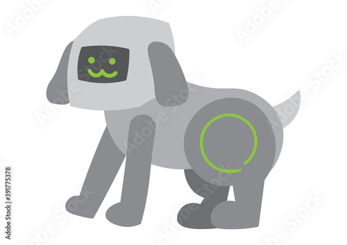 犬のペットロボットのイラスト