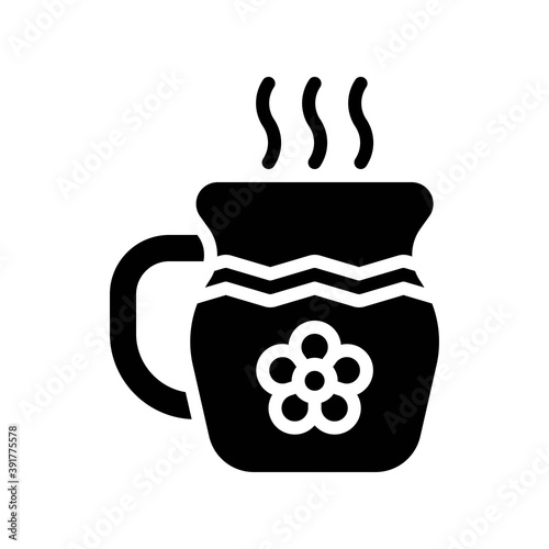 dia de los or muertos related muertos atole or jar vector in solid design,