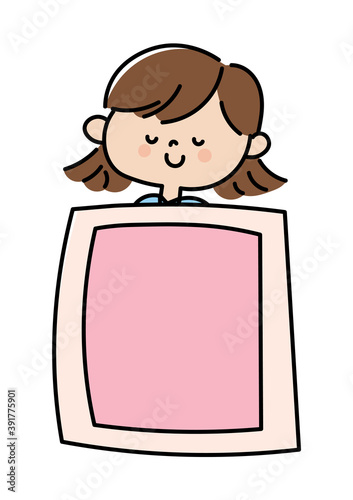 睡眠中の女の子のイラスト