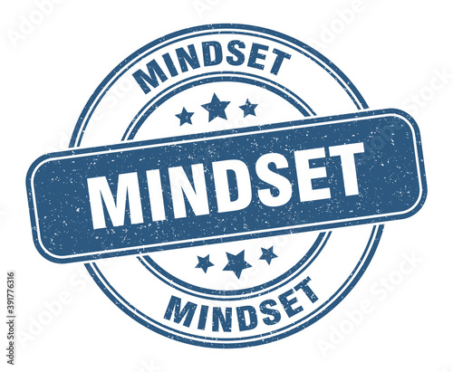 mindset stamp. mindset label. round grunge sign