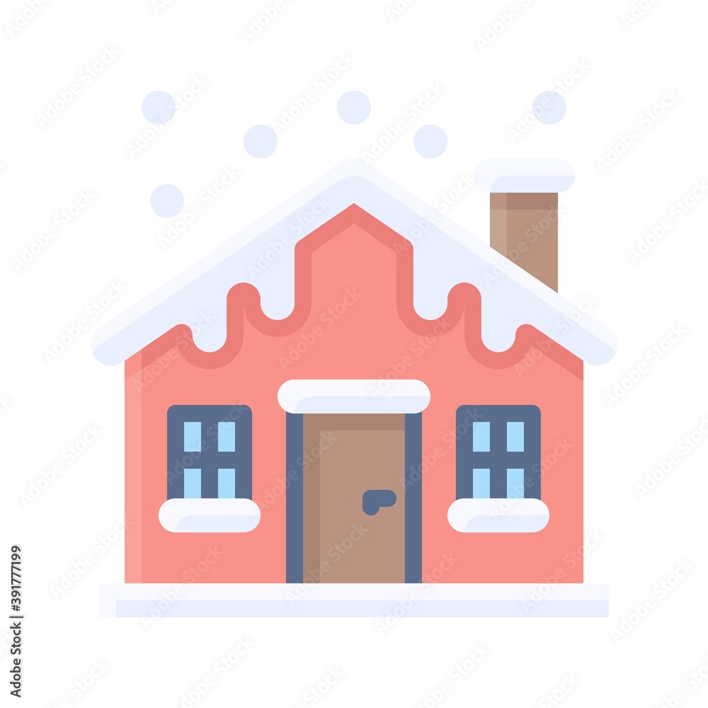 snow town in winter related house building with chimeny and ice vectors in flat style, snow town in winter related house building with chimeny and ice vectors in flat style,