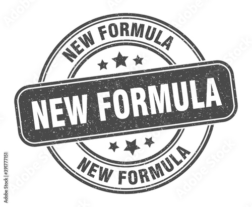new formula stamp. new formula label. round grunge sign