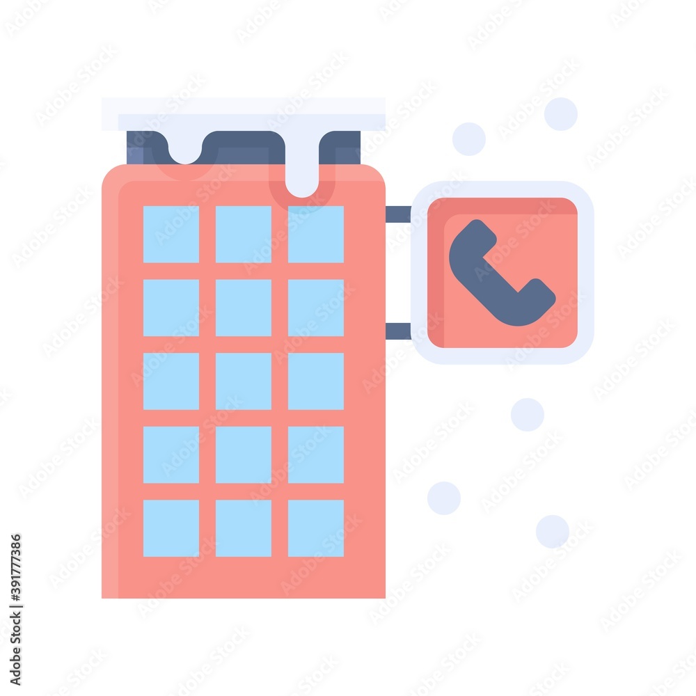 snow town in winter related payphone with board and ice vectors in flat style,