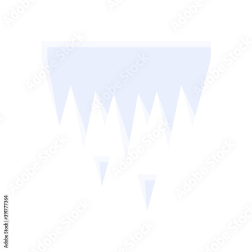 Obraz na płótnie snow town in winter related icicles with sharp slices and ice vectors in flat style, w salonie