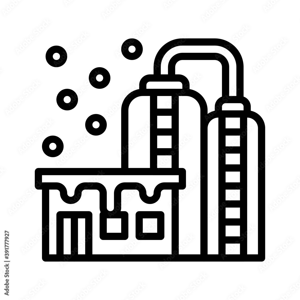 snow town in winter related factory building with windows and ice vectors in lineal style,