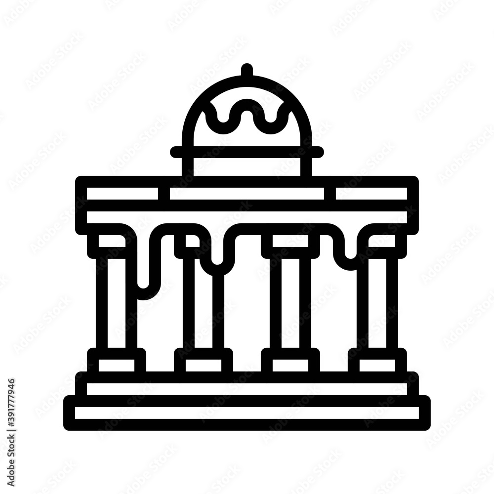 snow town in winter related bank building with ice and thumbs vectors in lineal style,