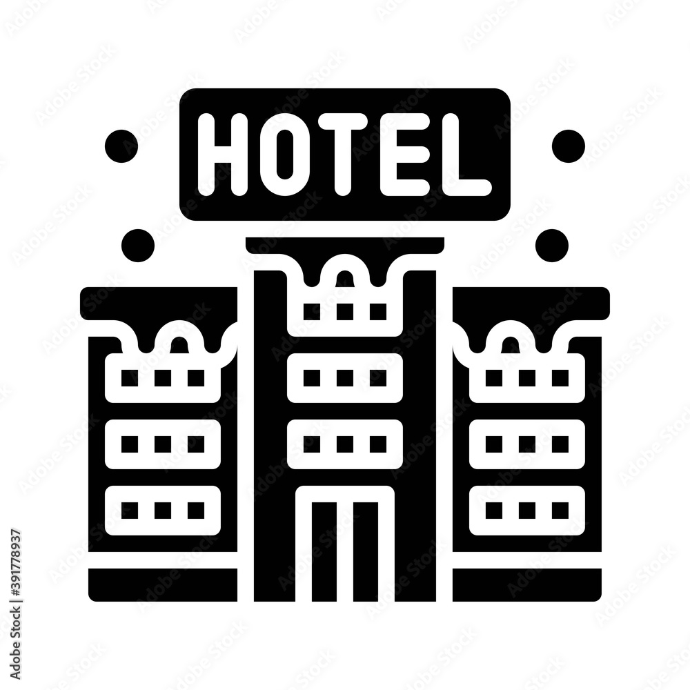snow town in winter related hotel rooms building with windows and ice vectors in solid design,