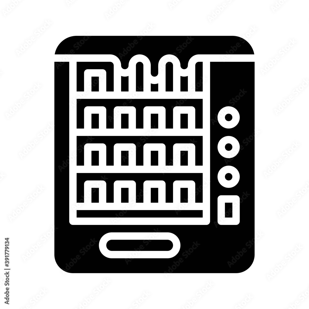 snow town in winter related vending machine with buttons and ice vectors in solid design,