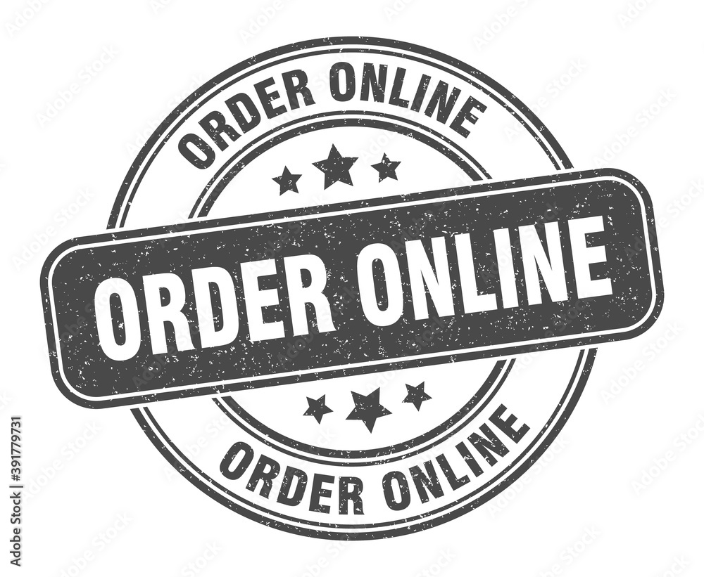 order online stamp. order online label. round grunge sign order online stamp. order online label. round grunge sign