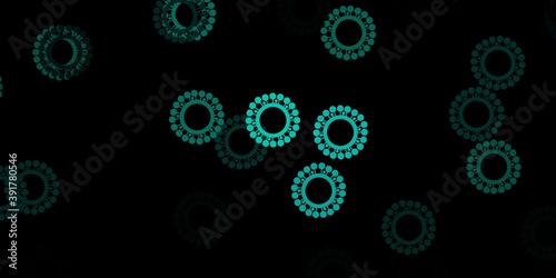 Dark green vector texture with disease symbols.