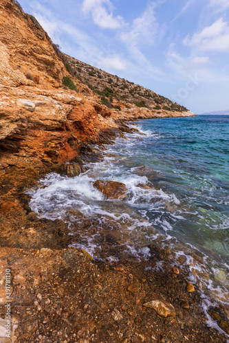 View of the Agia Theodoti Beach, Ios, Greece. photo