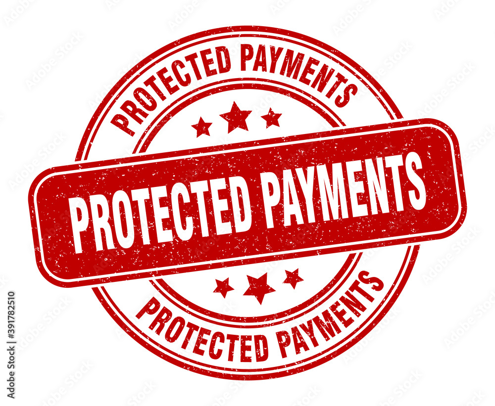 protected payments stamp. protected payments label. round grunge sign protected payments stamp. protected payments label. round grunge sign