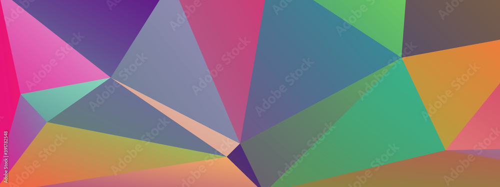 Obraz premium Abstract Color Polygon Background Design, Abstract Geometric Origami Style With Gradient. Presentation,Website, Backdrop, Cover,Banner,Pattern Template