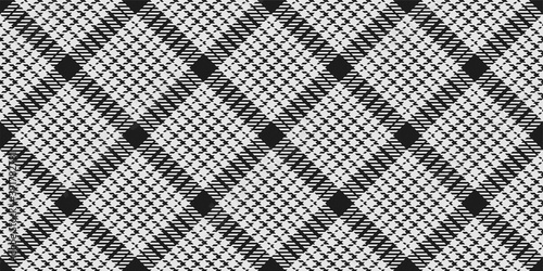 Traditional arabic black white keffiyeh scarf diagonal ornament, fabric checkered tartan repeatable texture photo