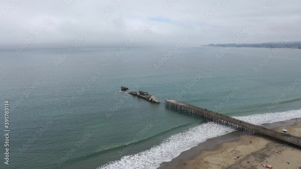 Sunken SS Palo Alto Off Seacliff State Beach Santa Cruz California Drone View Sunken SS Palo Alto Off Seacliff State Beach Santa Cruz California Drone View
