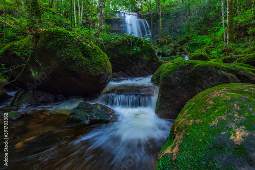 Beautiful waterwall in Phu-Kra-Dueng national park  Loei province  ThaiLand.