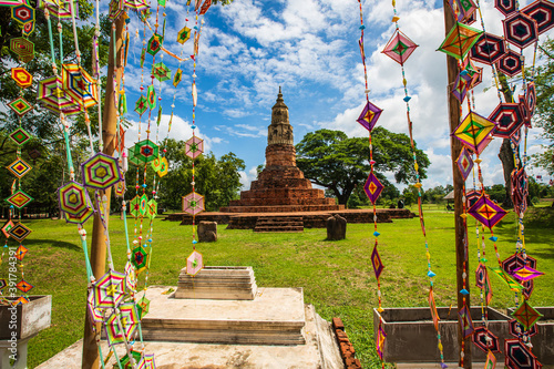 Phra That YaKoo Temple, The old pagoda in Kalasin province, Thailand. photo