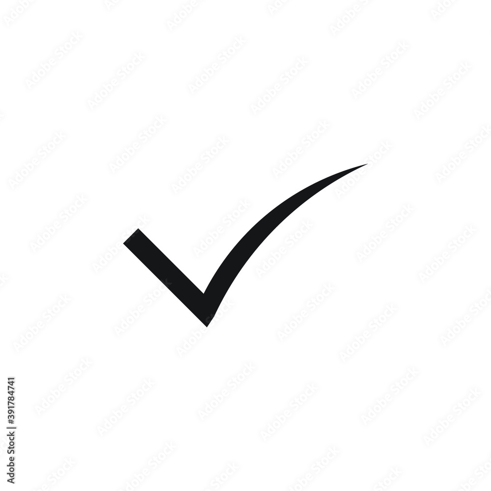 Icon vector graphic of check mark, good for template web Icon vector graphic of check mark, good for template web