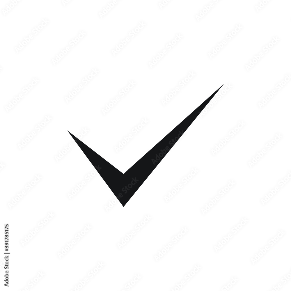Icon vector graphic of check mark, good for template web Icon vector graphic of check mark, good for template web