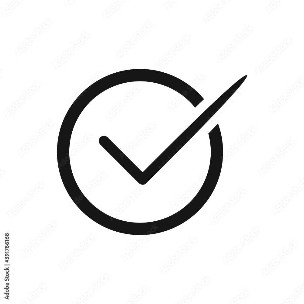 Icon vector graphic of check mark, good for template web Icon vector graphic of check mark, good for template web