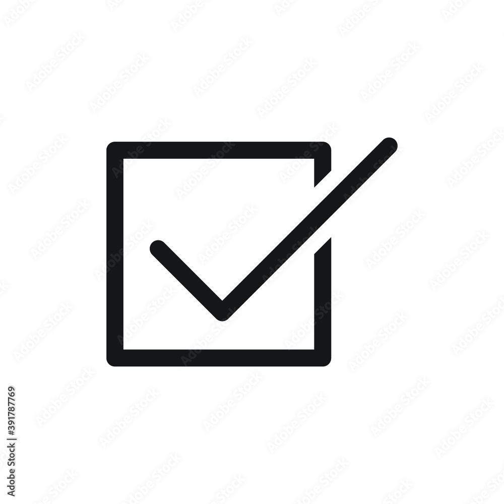 Icon vector graphic of check mark, good for template web Icon vector graphic of check mark, good for template web