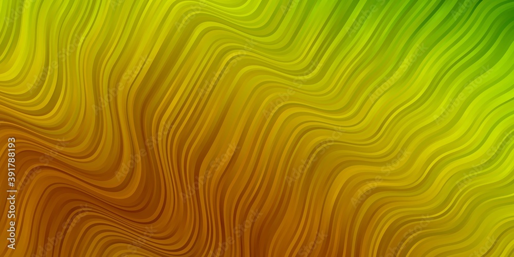 Light Green, Yellow vector background with bent lines. Light Green, Yellow vector background with bent lines.