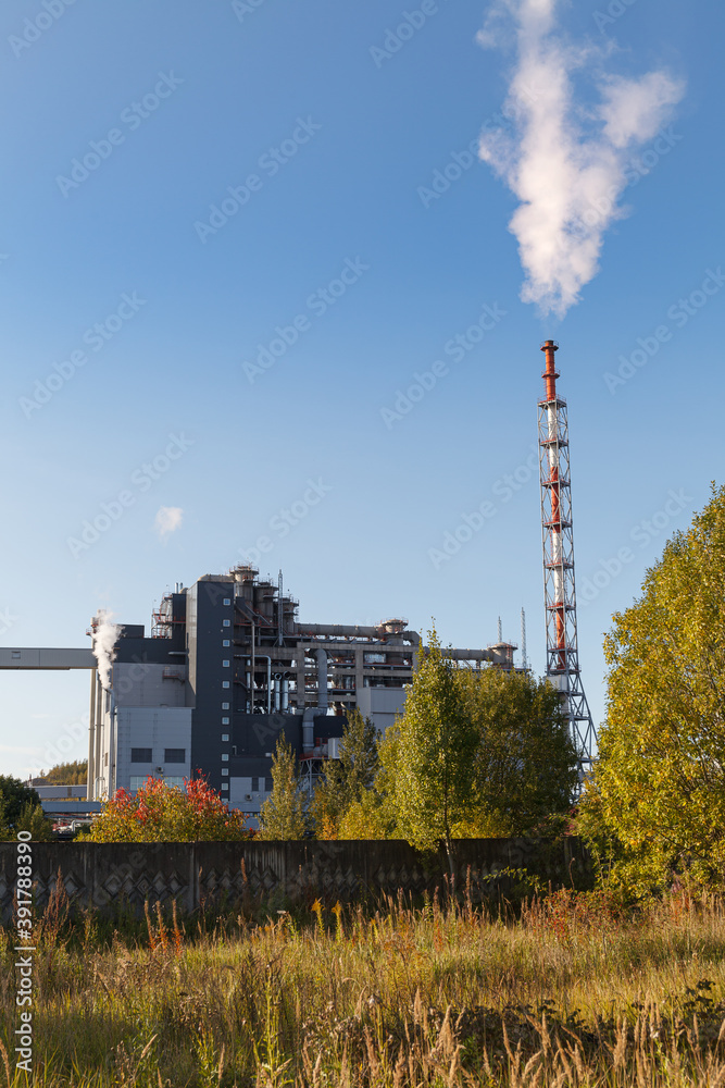 Smoking pipes of old chemical plant, Estonia.