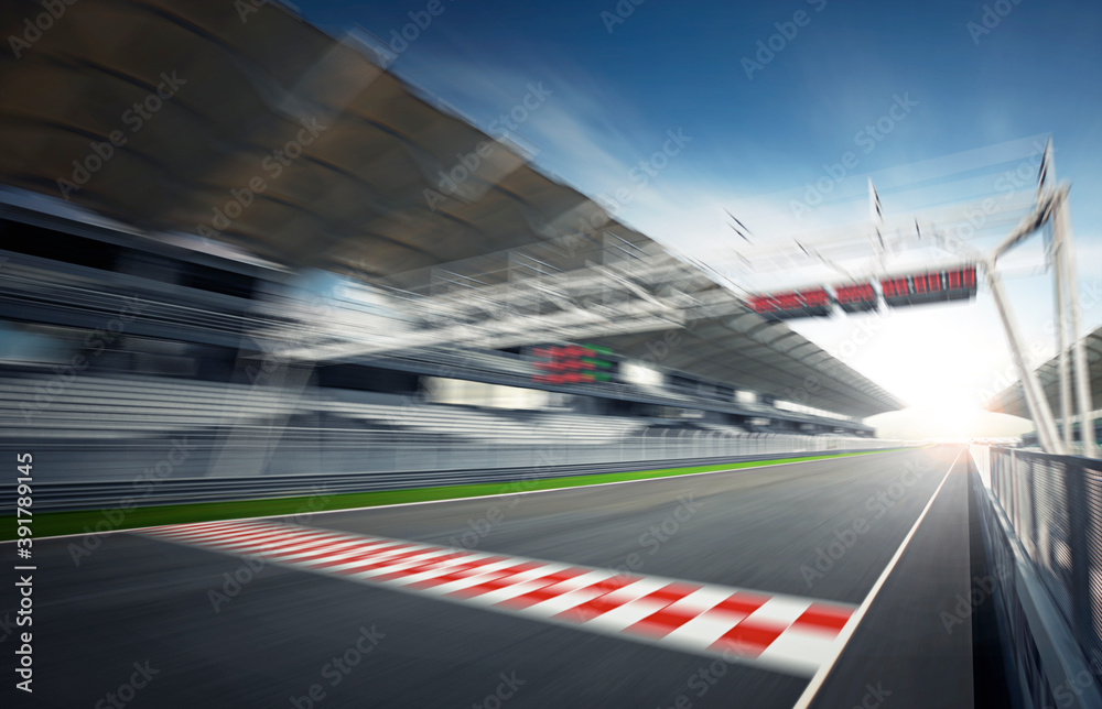 F1 Motion blur race track