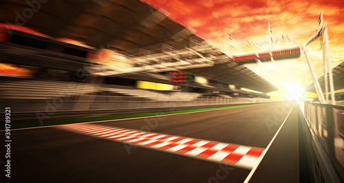 Golden Hour motion blur race track