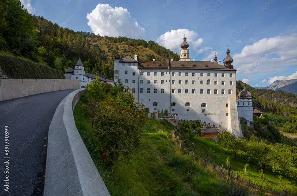 The Benedictine Abbey of Monte Maria (Abtei Marienberg), Burgusio, Malles, South Tyrol, Italy